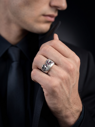 Natural Ruby Gemstone Men's Ring By Harshita Jewellery