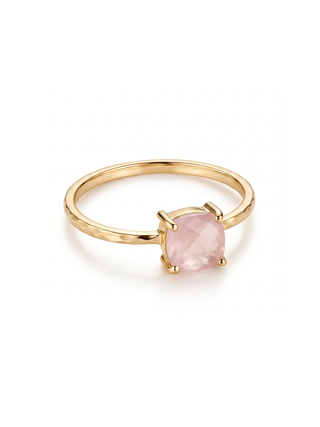 NATURAL ROSE QUARTZ RING GEMSTONE 925 STEALING SILVER RING, DECORATED WITH DEDICATED WOMEN JEWELRY