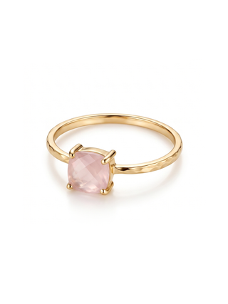 NATURAL ROSE QUARTZ RING GEMSTONE 925 STEALING SILVER RING, DECORATED WITH DEDICATED WOMEN JEWELRY