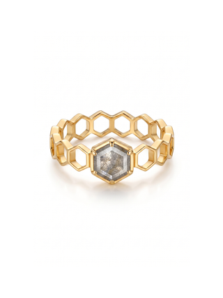 HEXAGON LABRADORITE RING GEMSTONE 925 STEALING SILVER RING, DECORATED WITH DEDICATED WOMEN JEWELRY