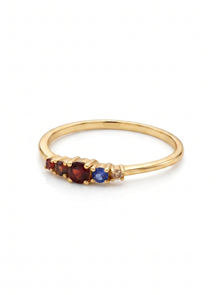 MULTI STONE RING, ROUND SHAPE GEMSTONE, 925 STERLING SILVER, DECORATED WITH DEDICATED WOMEN JEWELRY
