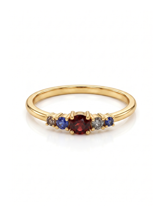 MULTI STONE RING, ROUND SHAPE GEMSTONE, 925 STERLING SILVER, DECORATED WITH DEDICATED WOMEN JEWELRY