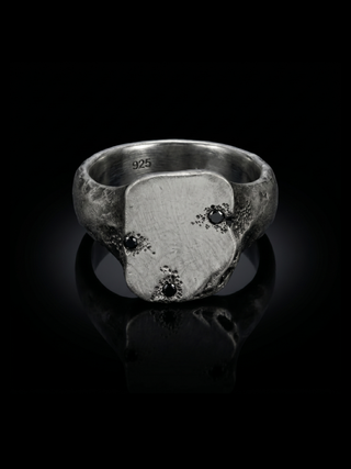 Black Onyx Gemstone Men's Ring By Harshita Jewellery