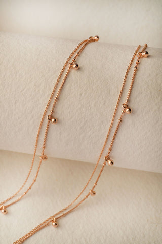 Tiny Little Ball Charms Anklet By Harshita Jewellery