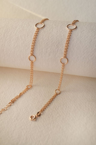 Circles With Circles Rose Gold Plated Anklet By Harshita Jewellery