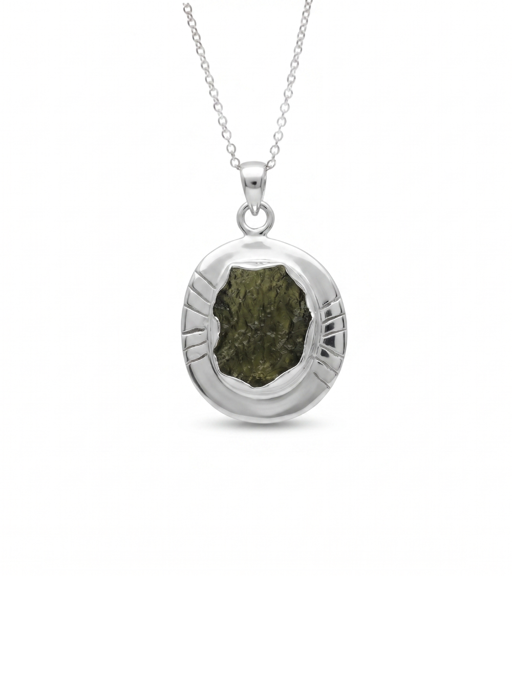 Moldavite Raw Gemstone Pendant, Handmade Gemstone Jewelry, Authentic Moldavite From Czech Republic, Pendant For Girls, 925 Sterling Silver