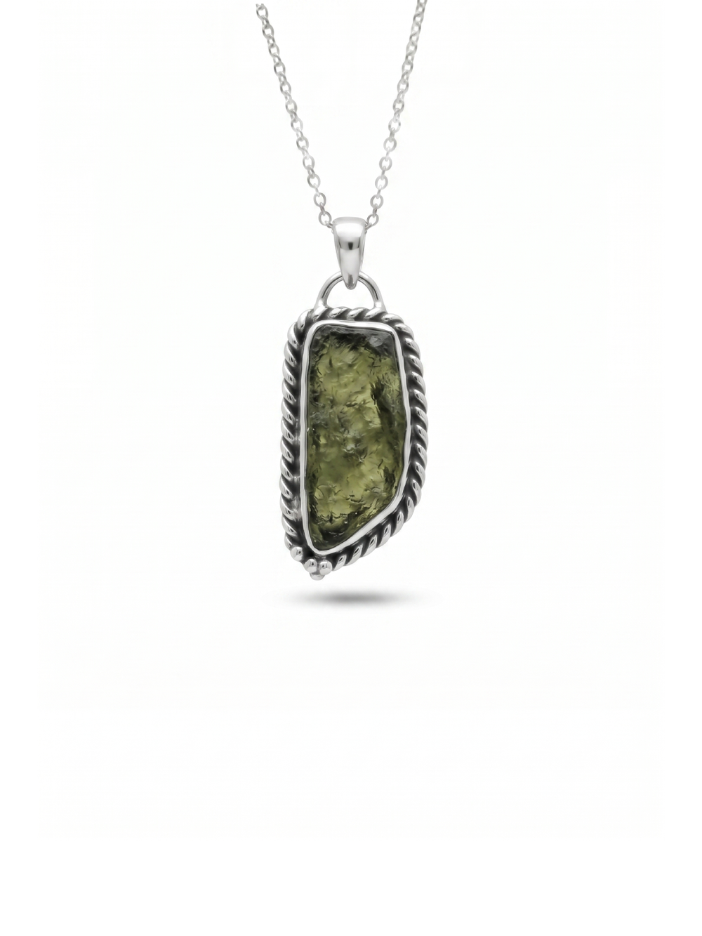 Moldavite Handmade Pendant, 100% Natural With Certified Gemstone, 925 Sterling Silver Pendant, Authentic Moldavite Pendant