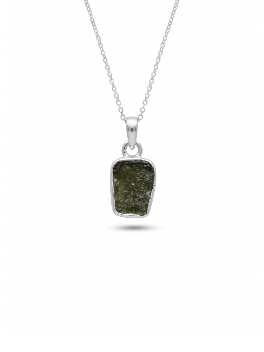 Certified Rough Moldavite Pendant, 925 Solid Sterling Silver Handmade Designer Pendant, 100% Natural Moldavite Gemstone Pendant Gift For Her
