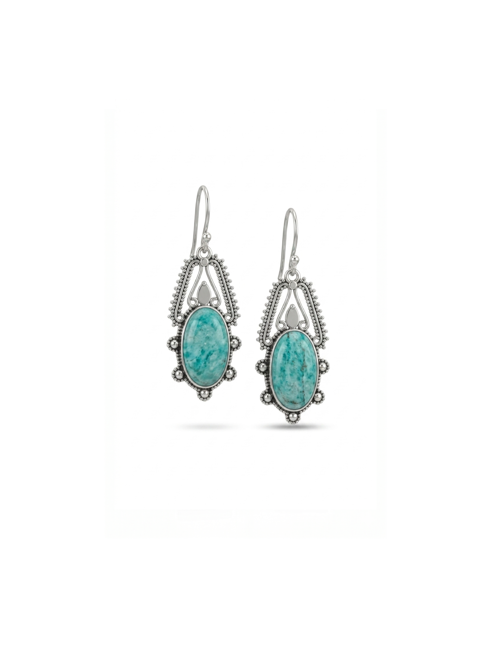 Amazonite Gemstone Earring By Harshita Jewellery