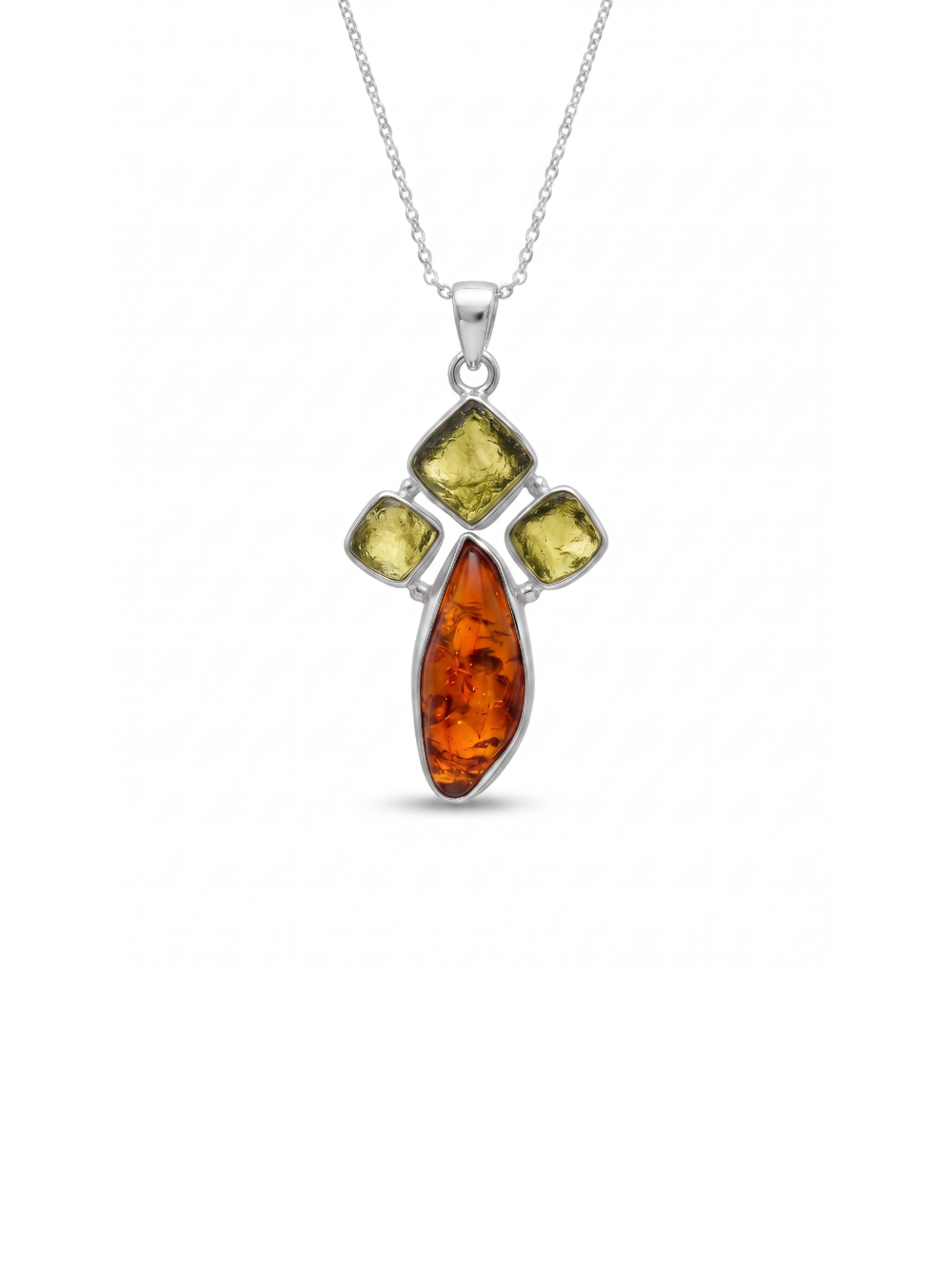 Genuine Moldavite Rough Amber pendant 100% Natural With Certified Gemstone From Czech Republic 925 Sterling Silver Handmade Designer Jewelry