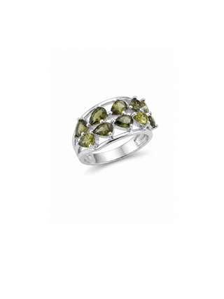 Moldavite Ring,925 Solid Sterling Silver Ring, Raw Stone Moldavite, Genuine Czech Republic Moldavite Gemstone Ring, Gift For Mom