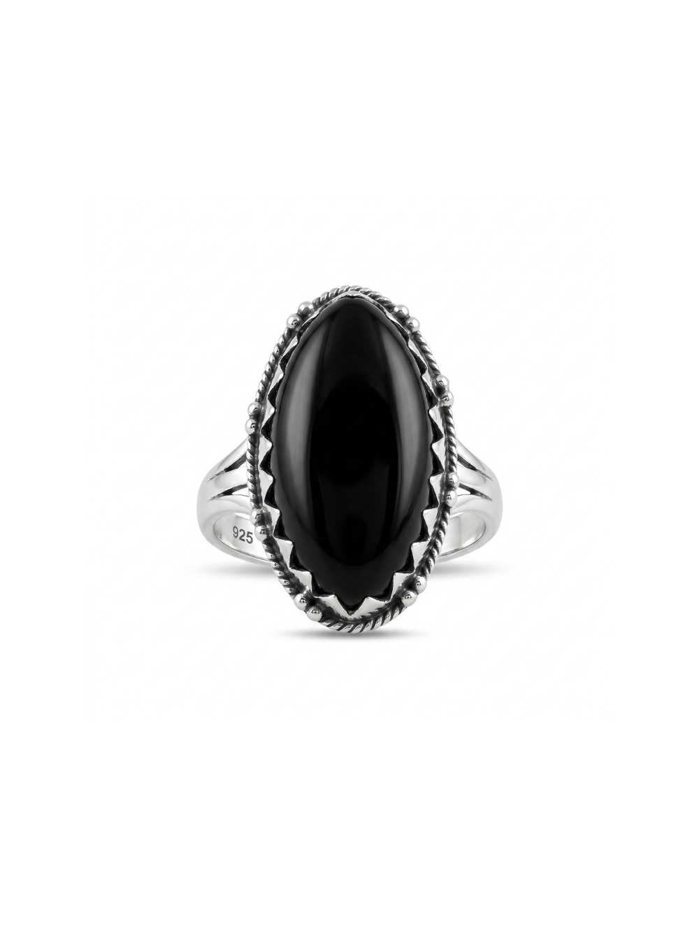Natural Black Onyx Ring By Harshita Jewellery