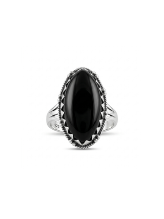 Natural Black Onyx Ring By Harshita Jewellery
