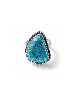 Natural Azurite Ring By Harshita Jewellery