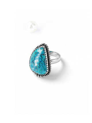 Natural Azurite Ring By Harshita Jewellery