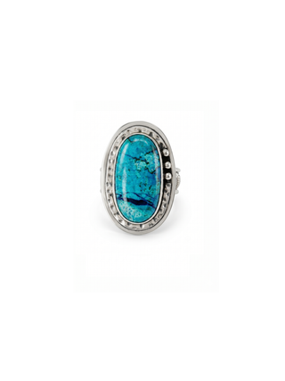 Natural Shattuckite Gemstone Ring By Harshita Jewellery