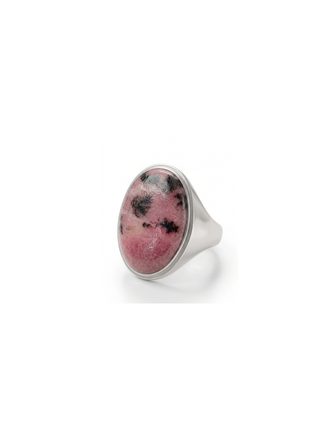 Natural Rhodonite Gemstone Ring By Harshita Jewellery
