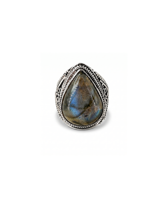 Natural Labradorite Ring By Harshita Jewellery