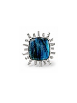 Natural Labradorite Ring By Harshita Jewellery
