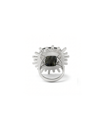 Natural Labradorite Ring By Harshita Jewellery