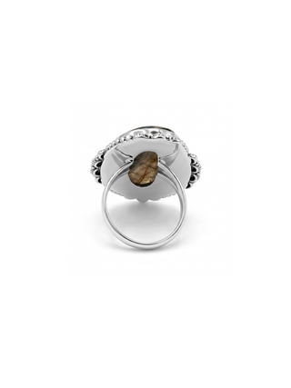 Natural Labradorite Gemstone Ring By Harshita Jewellery