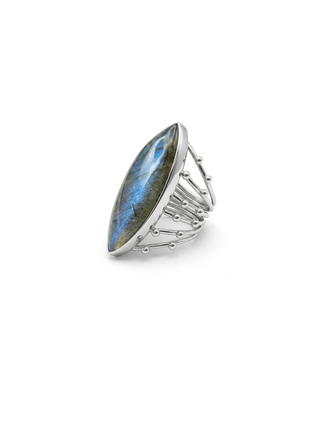 Natural Labradorite Gemstone Ring By Harshita Jewellery
