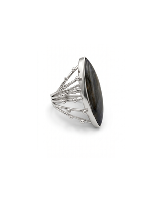 Natural Labradorite Gemstone Ring By Harshita Jewellery