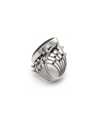 Natural Labradorite Gemstone Ring By Harshita Jewellery