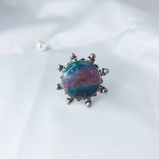Moss Agate Gemstone Ring By Harshita Jewellery