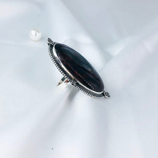 Natural Bloodstone Ring By Harshita Jewellery
