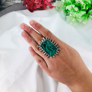 Malachite Ring By Harshita Jewellery