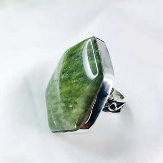 Natural Vesuvianite Gemstone Ring By Harshita Jewellery
